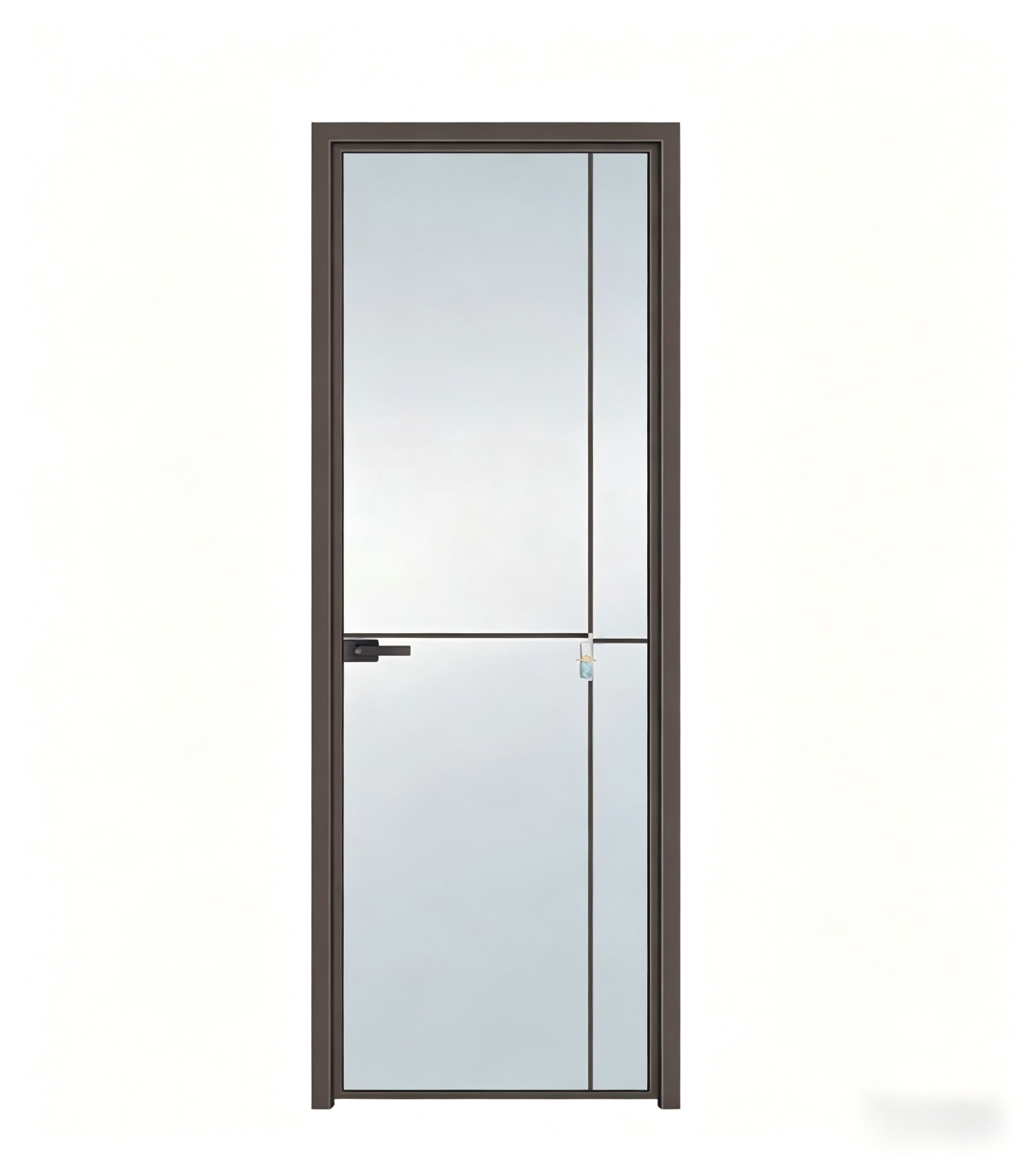 Modern Swing Hinge Bathroom Doors Aluminum Frame Tempered Glass Eco-Friendly for Easy Clean Hotel Apartment Use