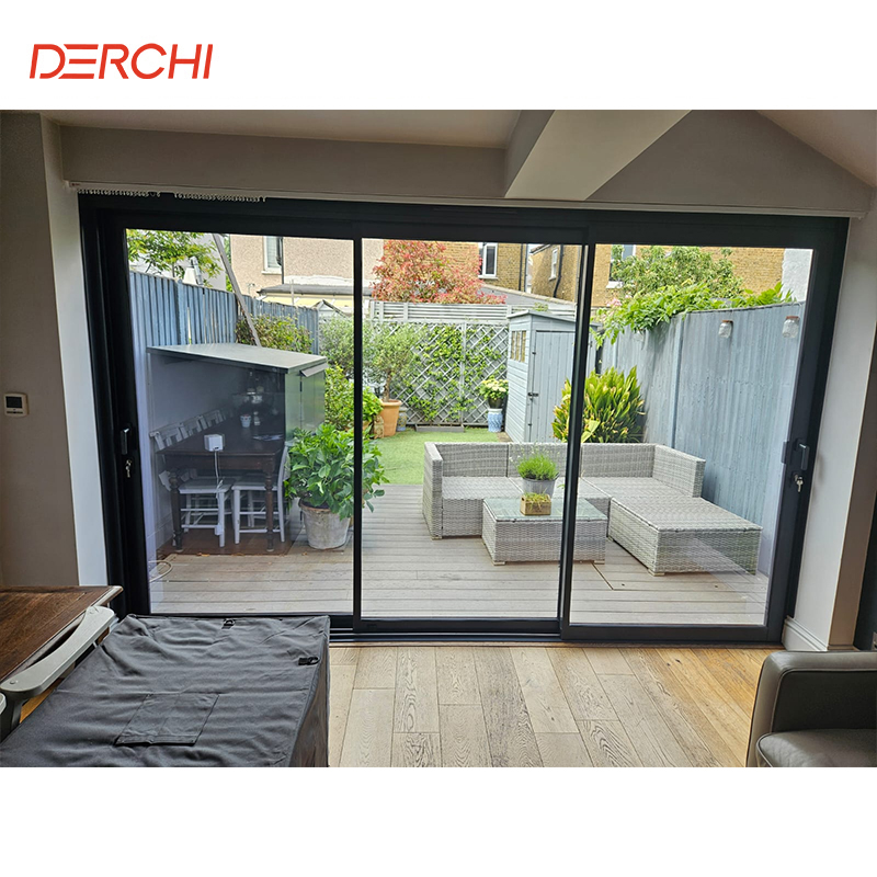Heavy-Duty Commercial Modern Energy Efficient Office Door External Glass Slide Large Sliding Patio Doors and Windows for Home