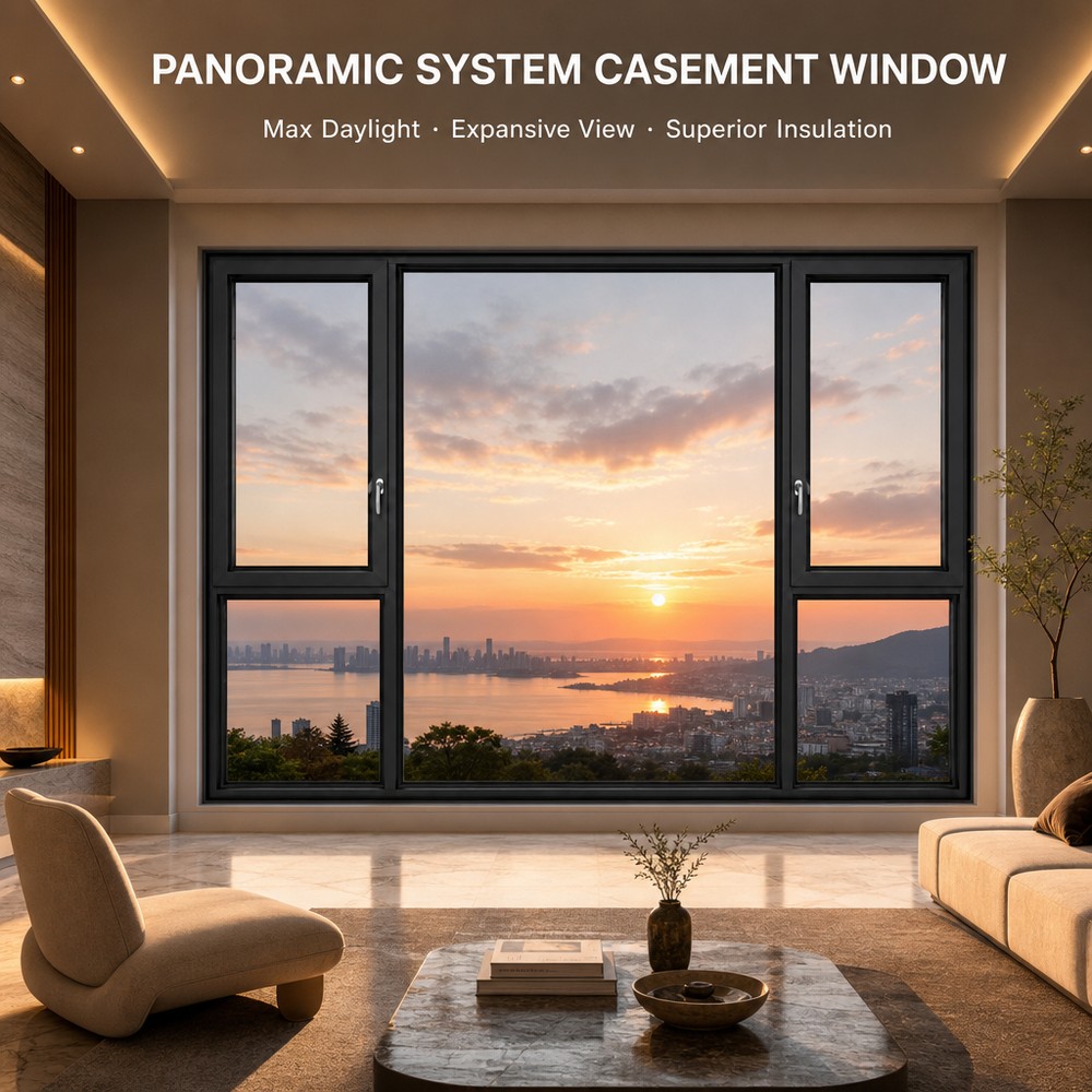 Modern Aluminum Alloy Fixed Casement Window Soundproof Minimalist Flush Mesh Screen Villa Apartment Hotel Residential Commercial