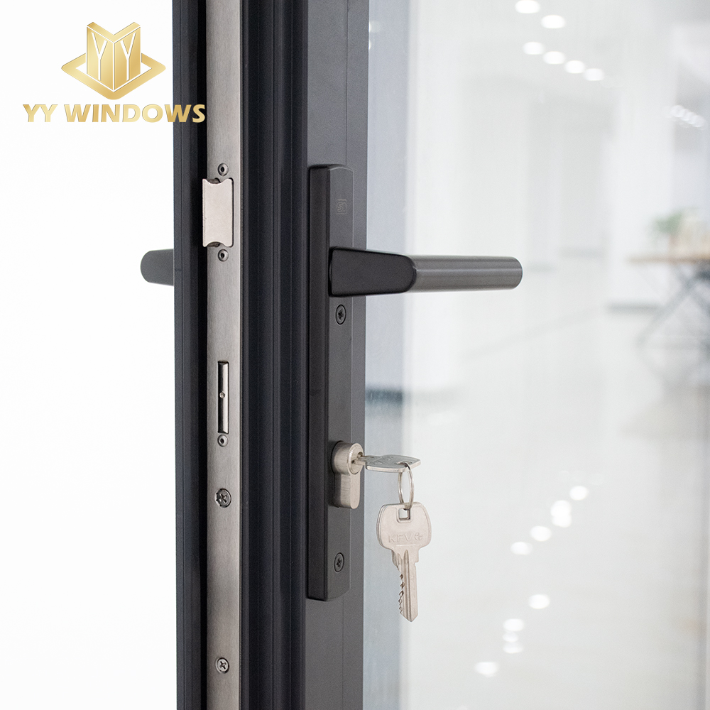 ISO Certificated Factory With NFRC House Apartment Project Hurricane Impact Protection Glass French Doors Patio Casement Door