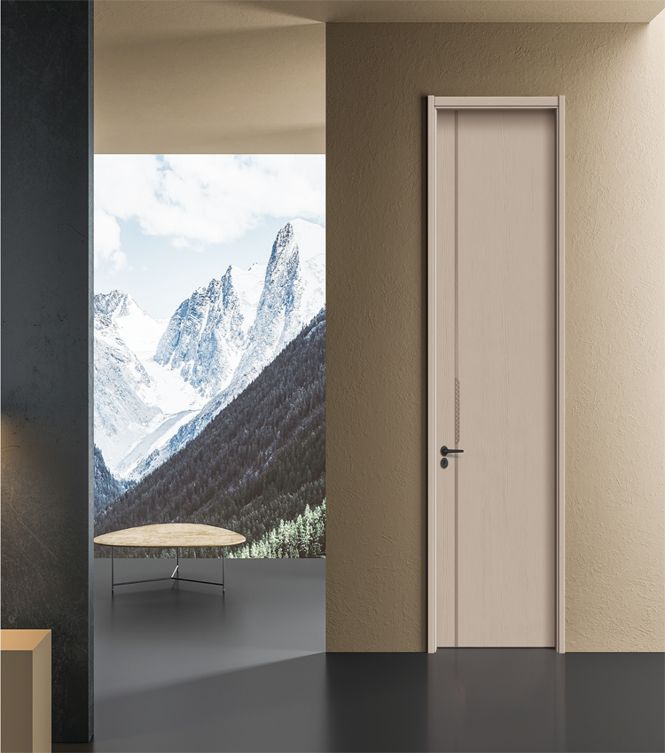 Modern Waterproof Sound-proof Finished Wood Aluminum Door with Nylon Screen for Kitchen Living Room Bedroom Bathroom Interior