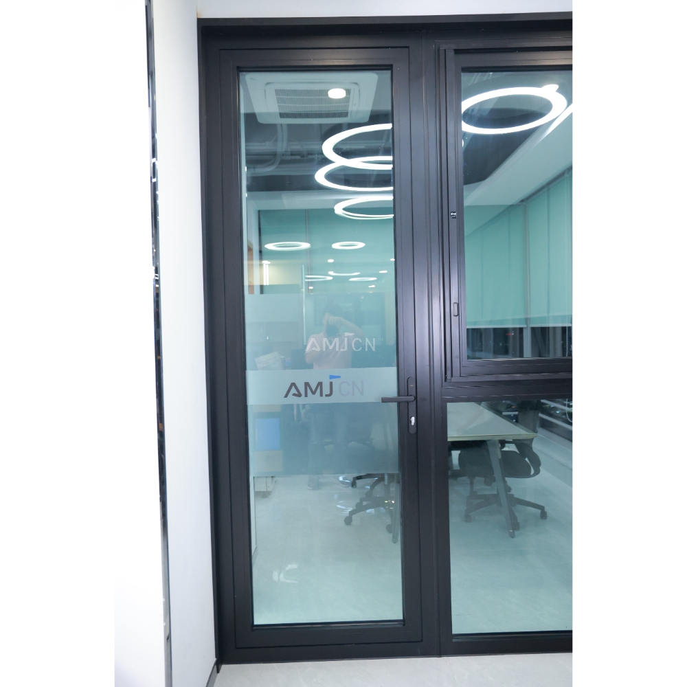 AMJ NFRC Excellent Quality Interior Door Tempered Glass USA Swing French Door Aluminum French Casement Door