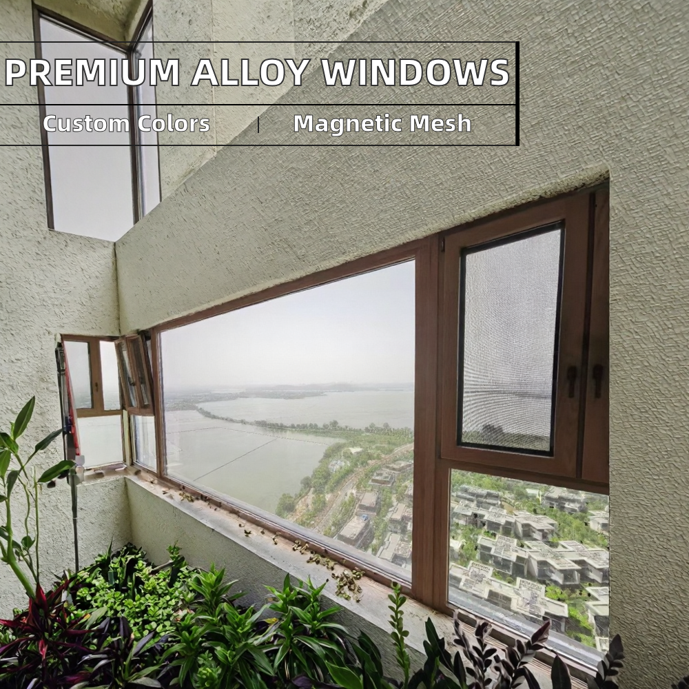 Energy Saving Custom Heat Insulation Aluminum Composite Tilt-turn Windows for Home Townhouse Bedroom