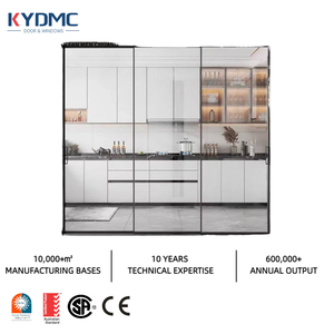 Black Slim Frame Aluminum Thermal Break Sliding Door