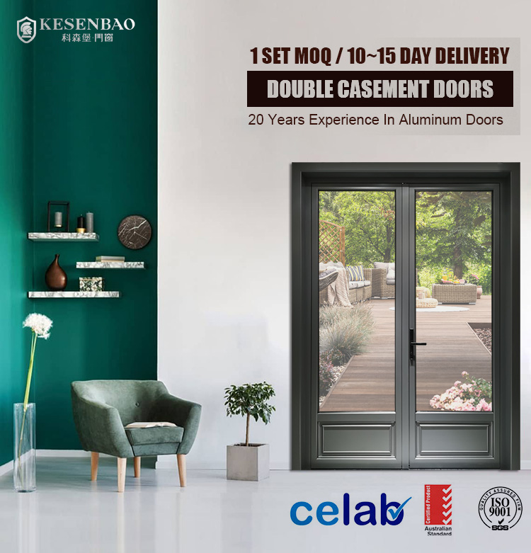 Aluminum Double Casement Door Showcase