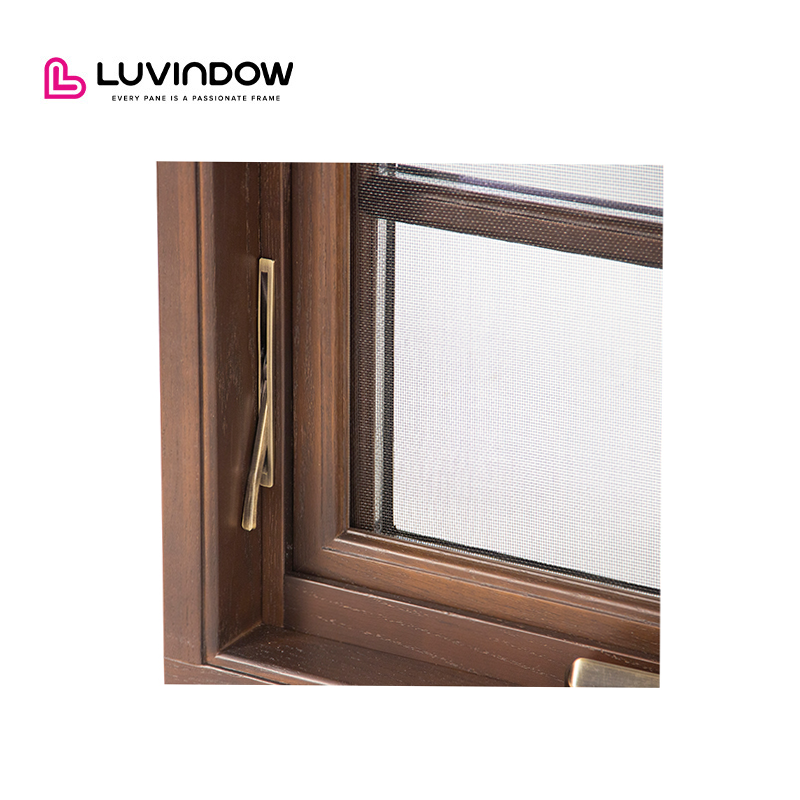 Factory Wholesale Etched Glass Windows Aluminum Clad Wood Beveled Window Frame Leaded Glass Windows