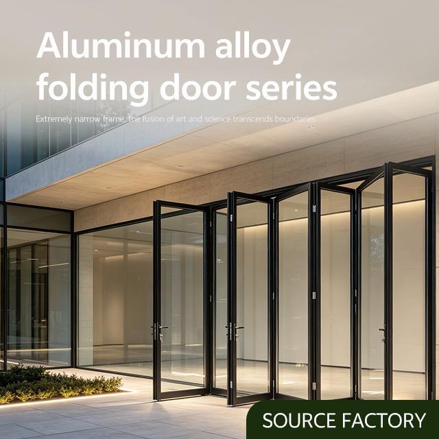 Aluminium Bifold Folding Patio Door Thermal Break Double Tempered Glass Exterior Sliding Entry Doors Bifold Fold Door