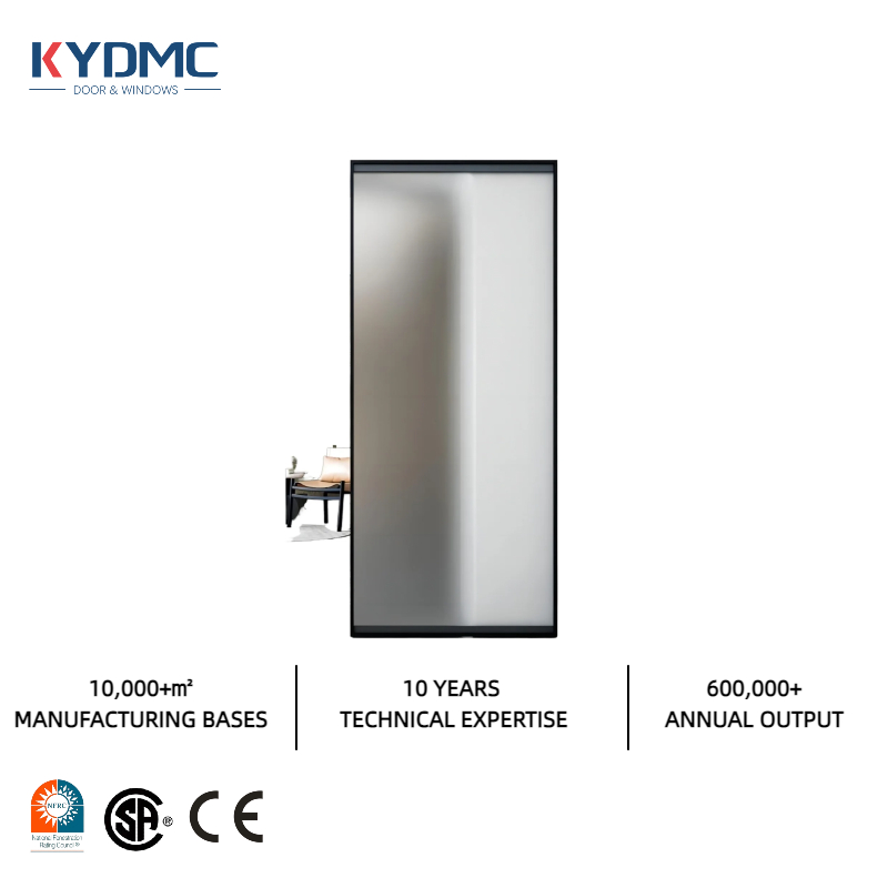 American Style NFRC Black Frame Aluminum Alloy Bedroom Casement Door Waterproof Double Insulated Glass Soundproof Energy Saving