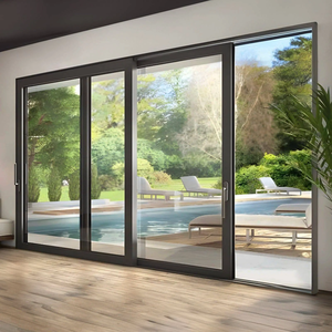AS2047 CE NFRC Impact Double Glazed Tempered Glass Door Aluminum Balcony Sliding Glass Doors Aluminium Windows and Doors