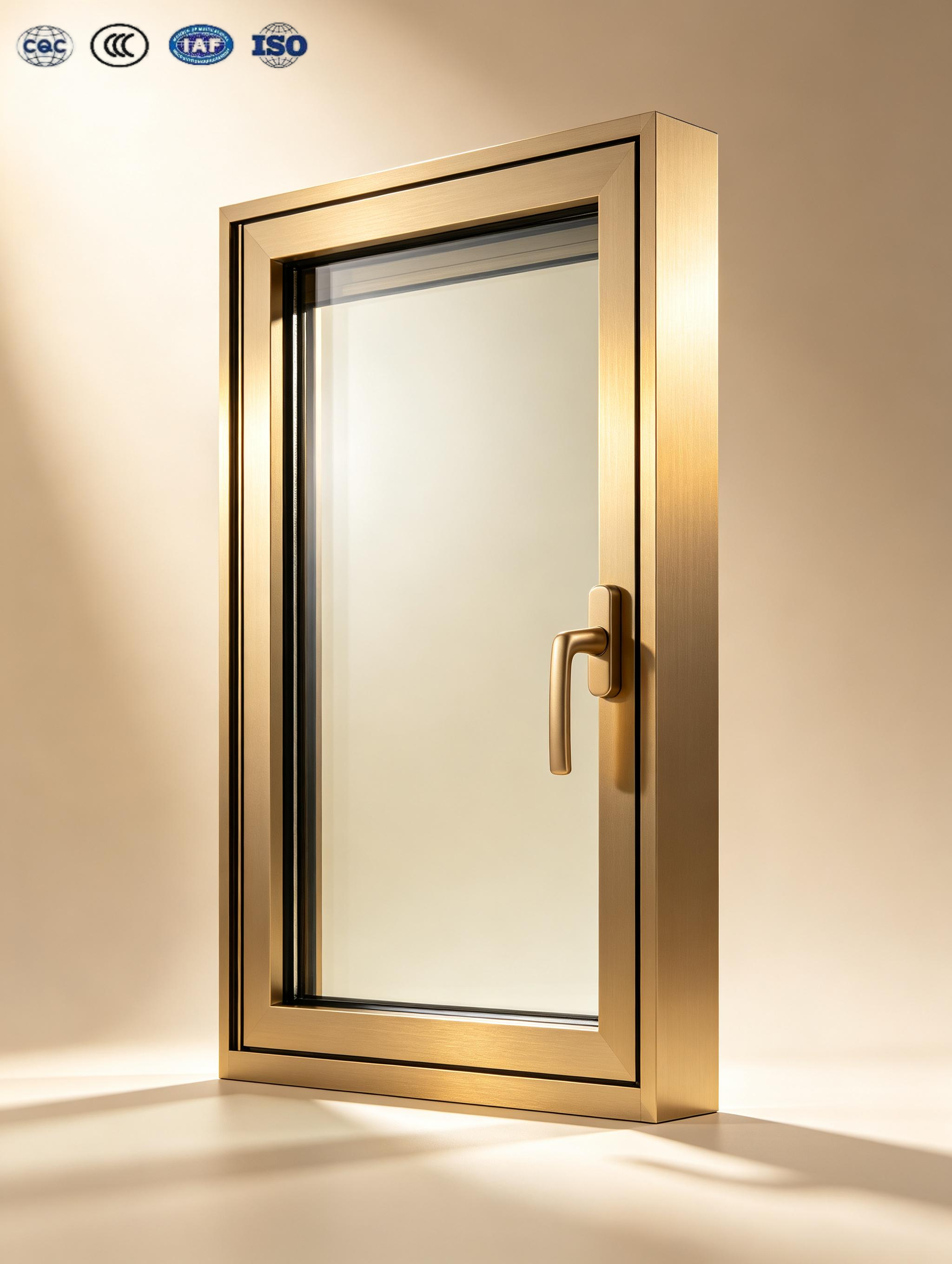 Thermal Break Aluminum Casement Tilt and Turn Window Double/Triple Glazed Low-E Glass Narrow Frame Residential Villa Window