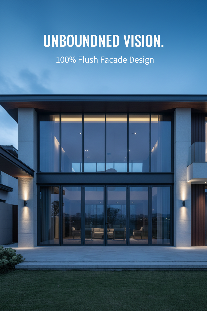 Modern Aluminum Foldable Bi-Fold Door with Finished Surface for Indoor Use Courtyard Patio Balcony & Entrance