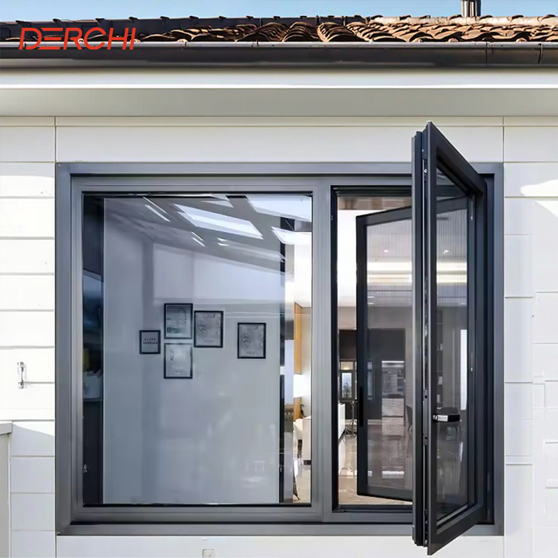 NFRC Hurricane Proof Impact Window Energy Saving Low E Glass Thermal Break Casement Aluminum windows and Doors for House