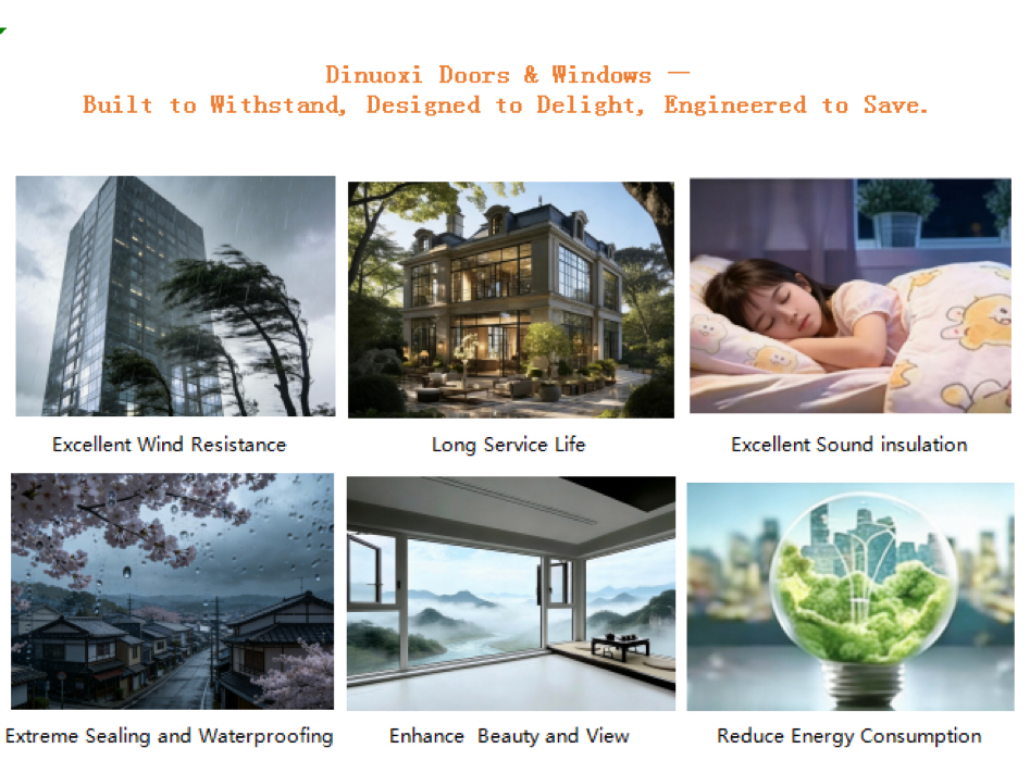 Modern Stormproof Tempered Insulated Double Glass Soundproof Thermal Break Flush Screens Villa Aluminum Casement Windows
