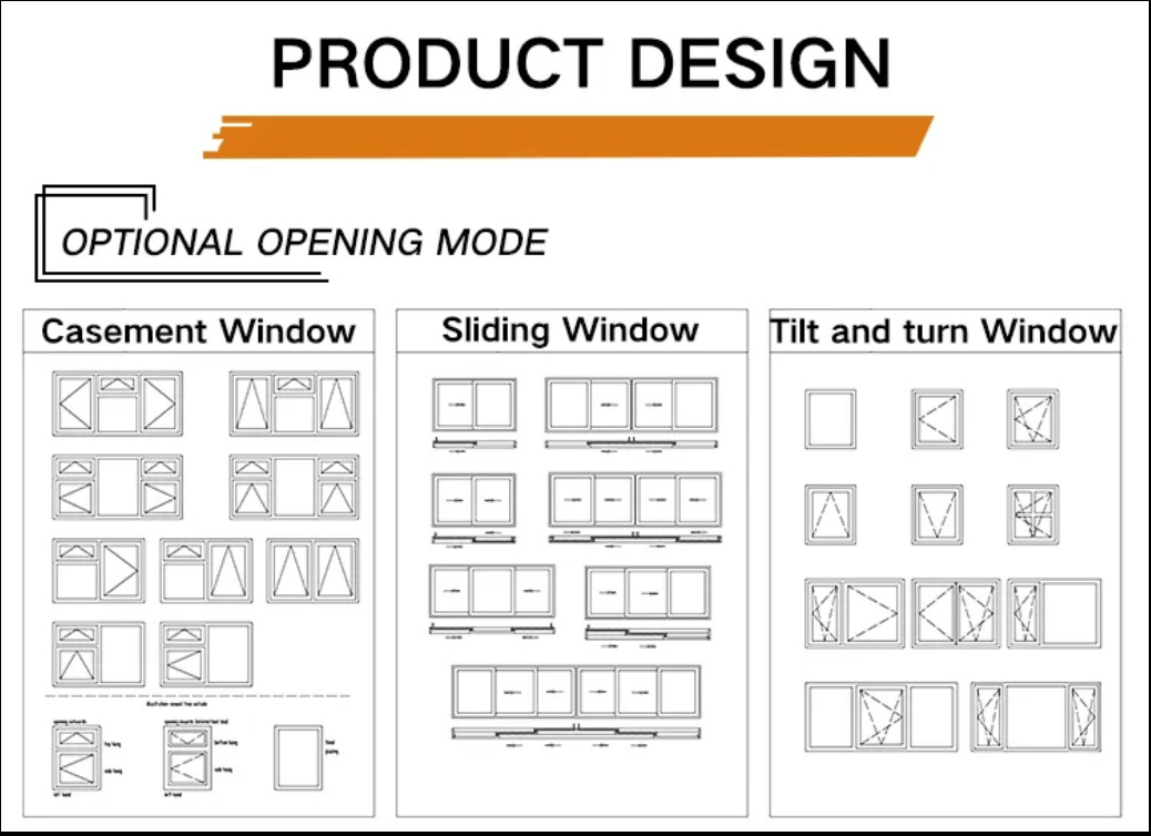 Villa Modern Double Glazed Window Aluminum Casement Windows Villa House Projects Thermal Break Aluminum Alloy Casement Windows