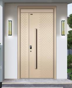 Modern 3D Geometric Aluminum Pivot Entry Door