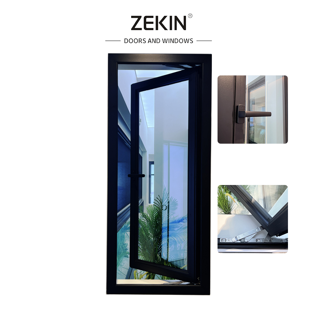 For AS2047 Certified Modern Design Aluminum Alloy Casement Windows High Thermal Insulation Horizontal Louver Exterior Kitchen