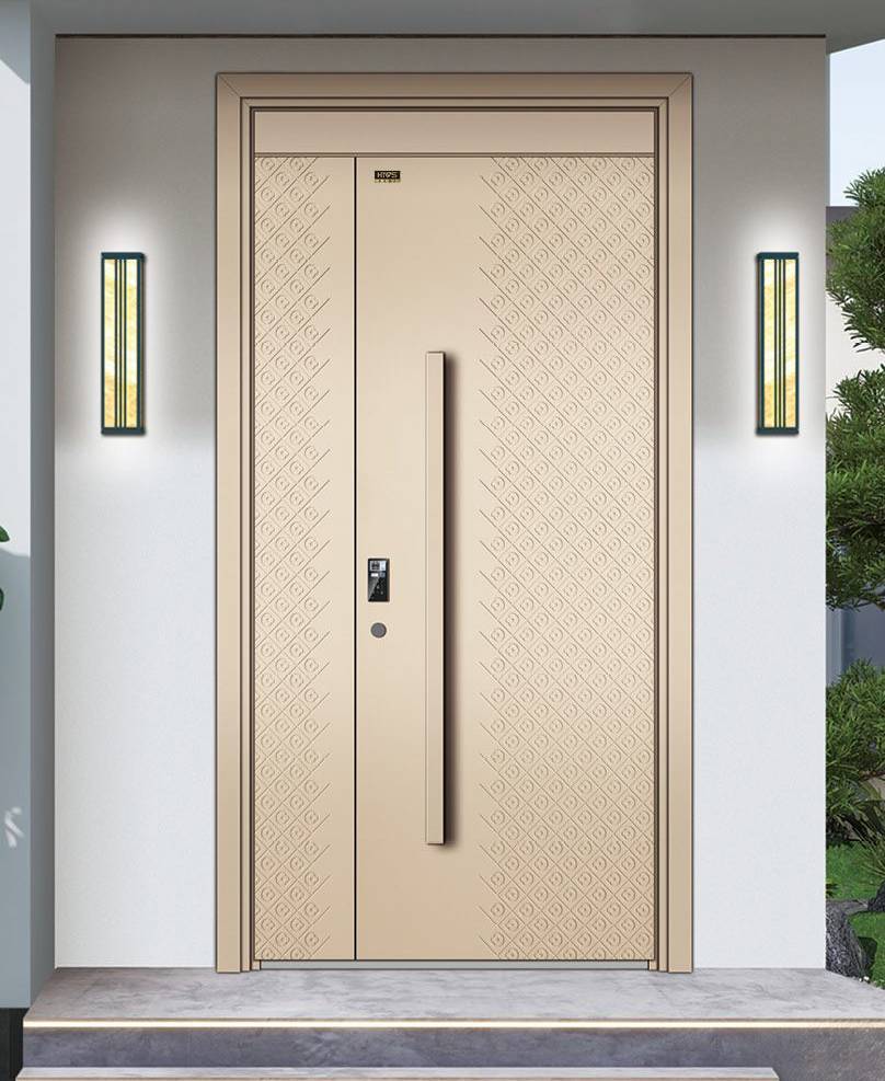 Modern Aluminum Pivot Entry Door 3D Geometric Relief Sound Thermal Insulation Windproof Water Resistant Bespoke Custom Design