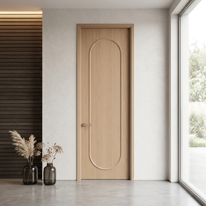 Customized Modern Luxury Aluminum-wood Framed Bedroom Door Fireproof Waterproof Features Finished Suitable for Villa Hotel Use