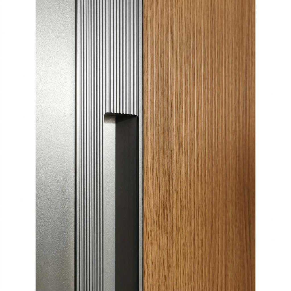 Frosted Glass Aluminum Alloy Double Door Modern Swing Entry for Villa Apartment Exterior Dark Gray Custom