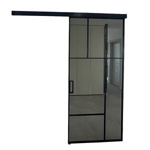 Postmodern Aluminum Prefabricated Barn Sliding Pocket Doors and Windows with Fiberglass Screen Netting and Glass Doors