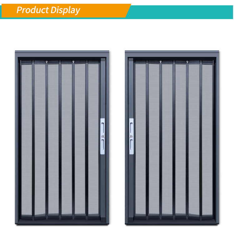 Diamond Mesh Folding Diamond Mesh Sliding Mosquito-proof Aluminum Alloy Entrance Door, Anti-theft Main Door, Screen Window Door