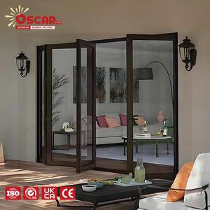 European Aluminum Glass Folding Door Cottage Interior Bifold Panel Door Folding Door