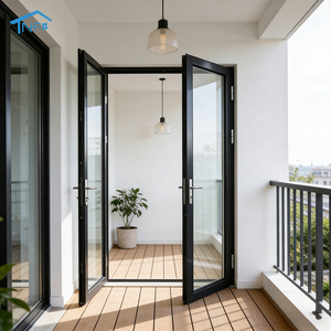 Foshan Aluminum Alloy Entry Doors Factory High Quality Modern Swing Glass Door