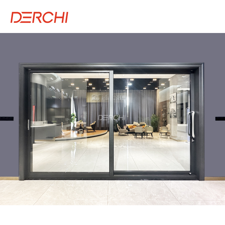 DERCHI Thermal Break Aluminum Sliding Folding Doors Frameless Door Modern Doors for Houses Interior