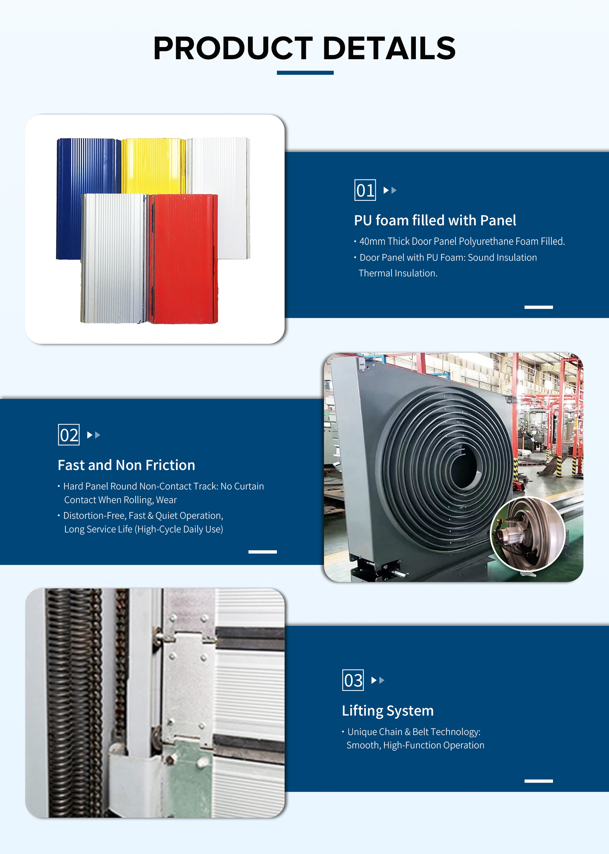 High Speed Spiral Door Insulated Aluminum Heavy Duty Wind Resistant Electric Side Opening Industrial Warehouse Interior/Exterior