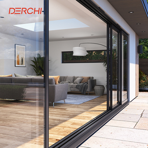Luxury Heavy Duty Slim Frame Panoramic Large Glass Panel Sliding Door