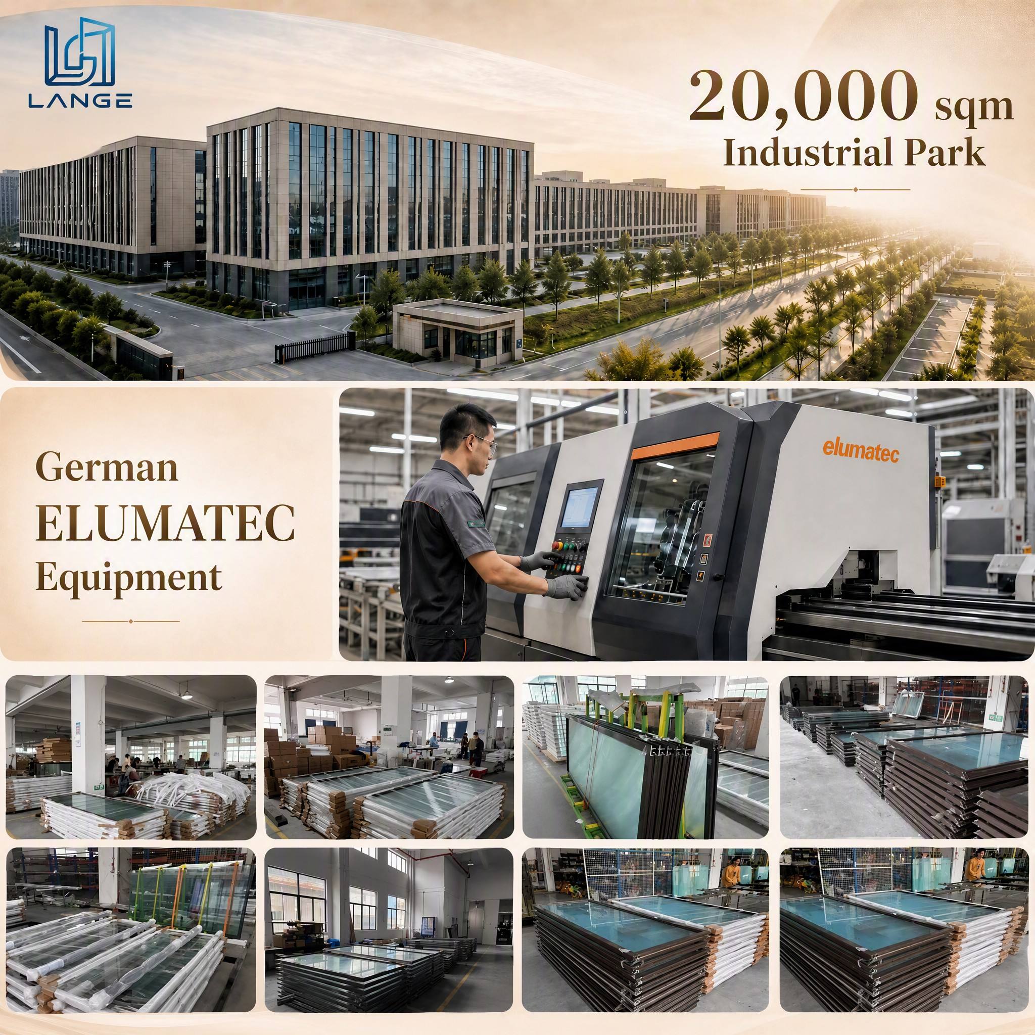 Lange Large Glass Aluminum Door Energy Efficient Hurricane Impact Resistant Waterproof Multi Panel Sliding Doors