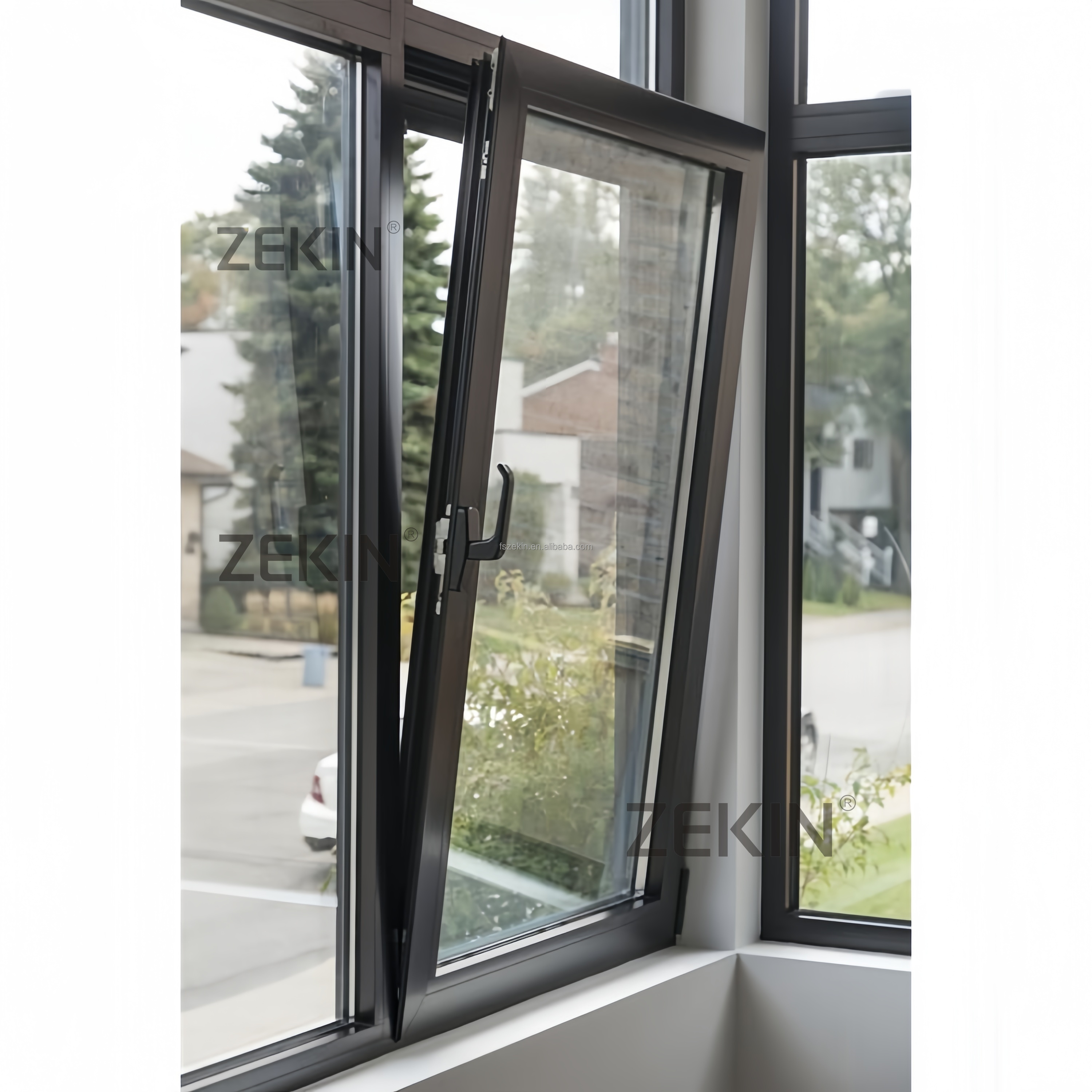 Customized for Engineering Project Aluminum windows and Doors Double Glazed Tempered Glass NFRC AS2047 Aluminum Casement Window