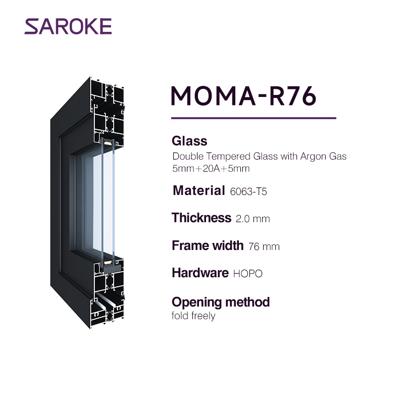Large 4 Meter White Nfrc Out Exterior Aluminium Folding Bifold Patio Doors
