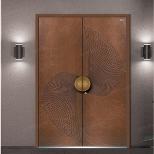 Luxury Design Hot Sale Premium Security Front Door Main Stainless Steel Security Doors Aluminum Home Double Doors