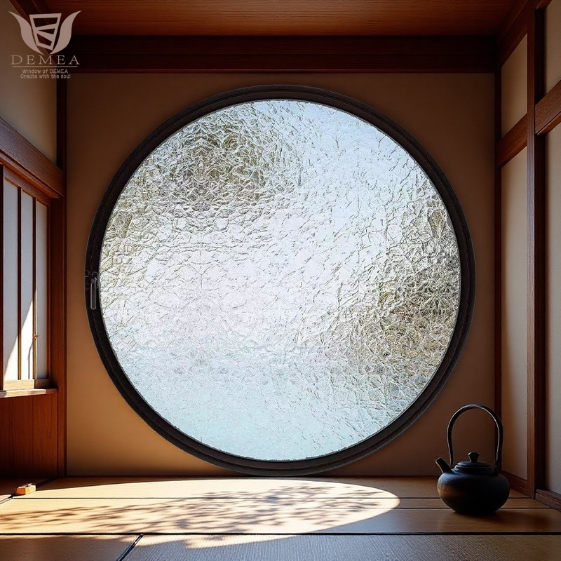 DEMEA High-Strength Aluminum Circular Rotating Window for Extreme Weather Areas - UV-Resistant Powder Coating &amp; Noise Reduction