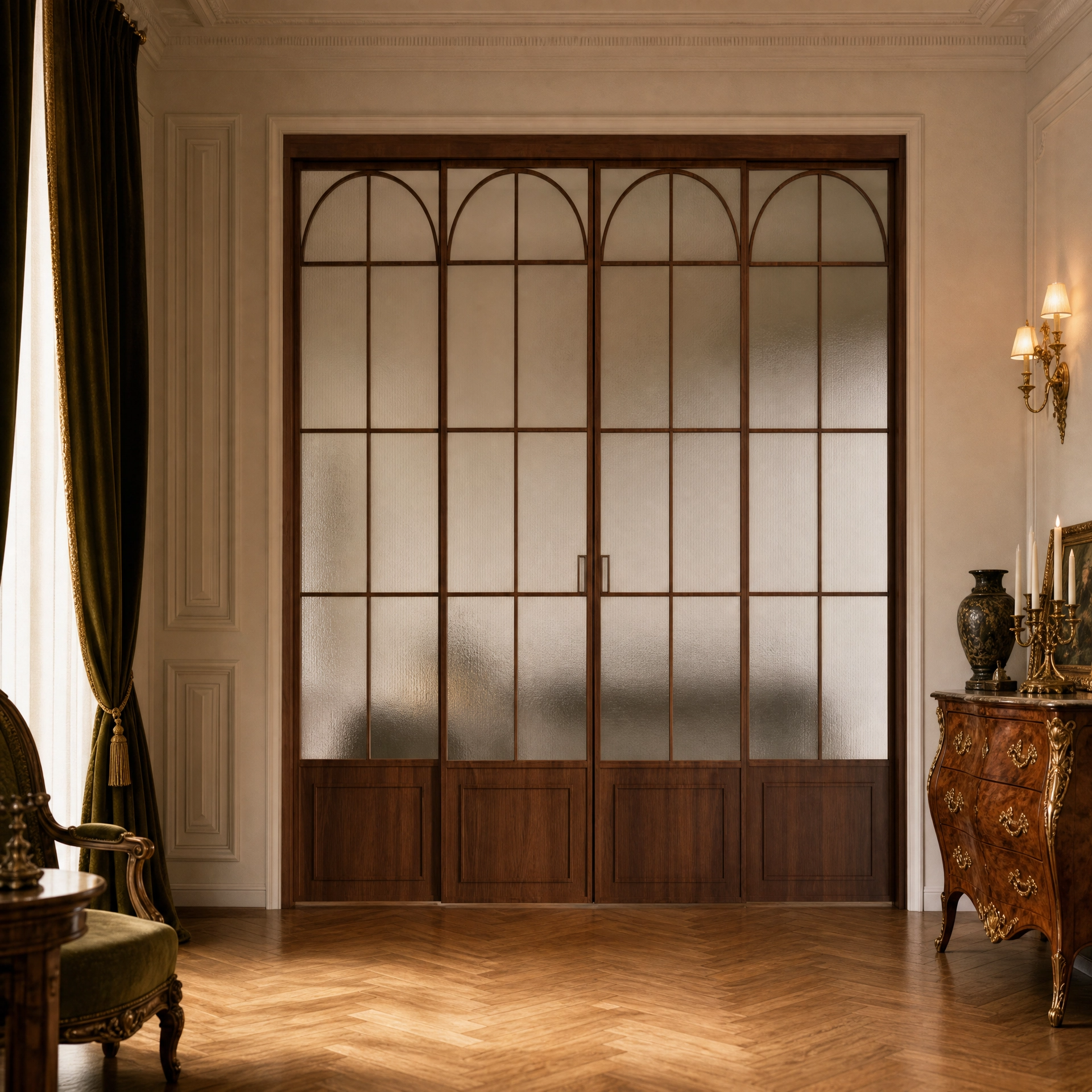 Aluminum Alloy Double Glazing Glass Sliding Doors with Minimalist Design for Interior Kitchen & Bathroom