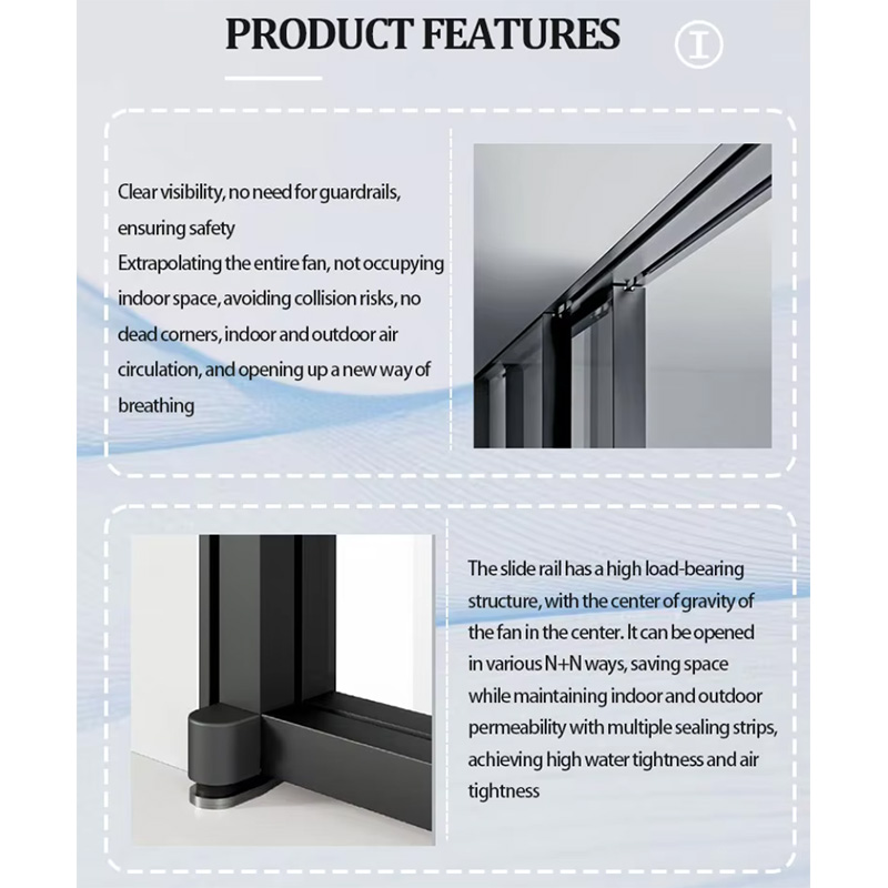 Factory Direct Supplier Modern French Glass Door Black Aluminum Frame Waterproof Front Entry Casement Swing Door