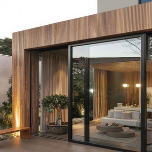 Heavy Duty Oversized Aluminum Alloy Sliding Door With Double Glazed Tempered Glass