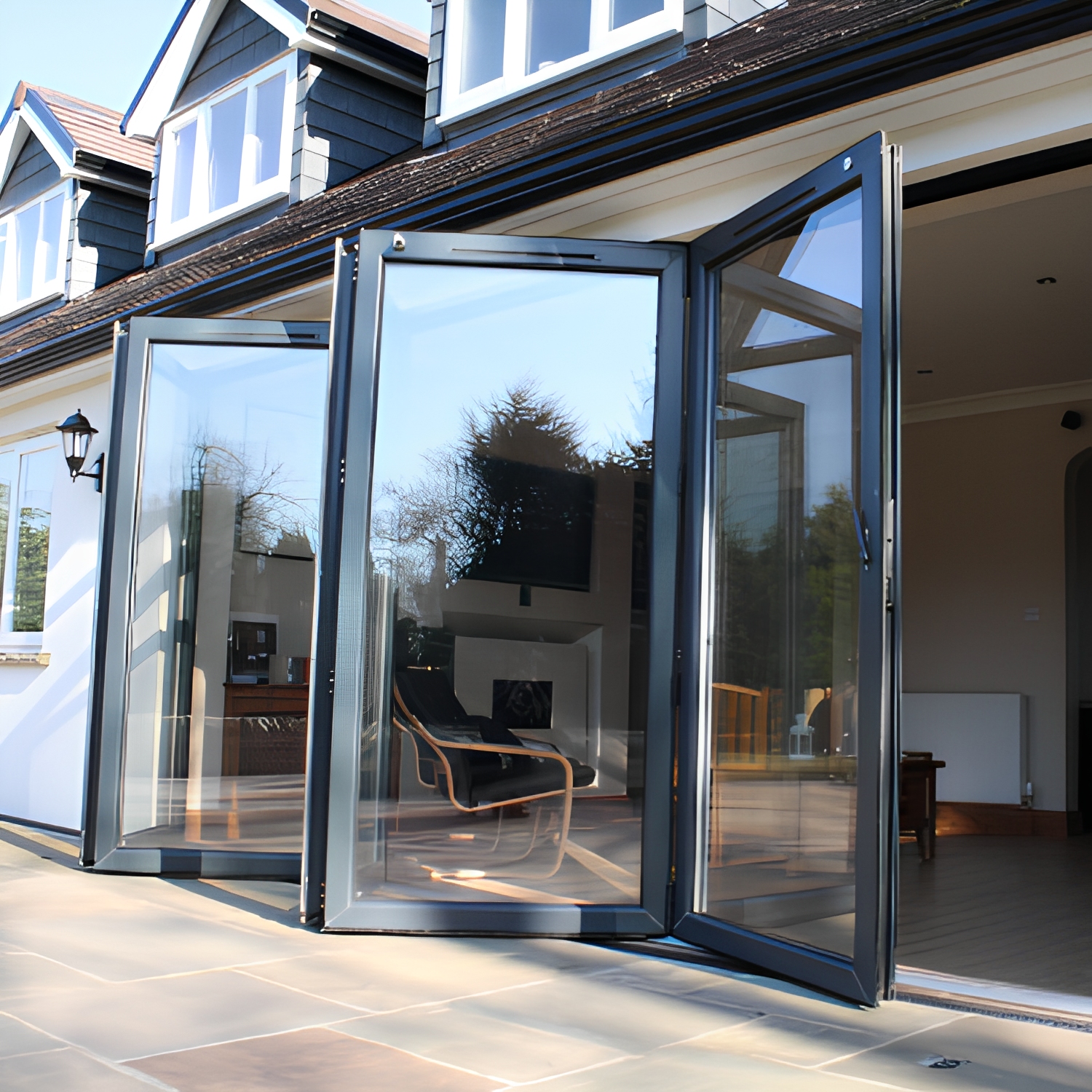 Aluminum Folding Patio Doors Folding Glass System for Seamless Indoor Outdoor Modern Home Design Aluminum Bi Folding Doors
