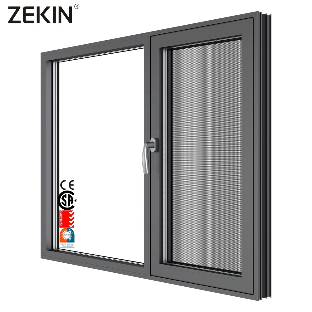 Customized for Engineering Projects Solutions Thermal Break Tilt and Turn Window Double Tempered Glass Aluminum Casement Windows