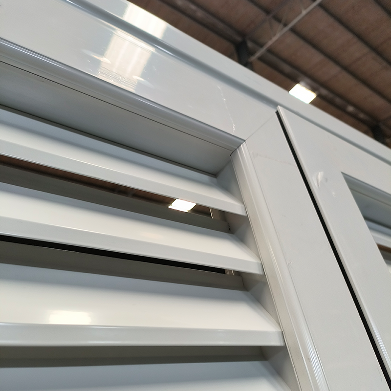 Foshan Supplier Powder Coated Exterior Aluminum Louver Door Shutter Door Blinds For Home Villa
