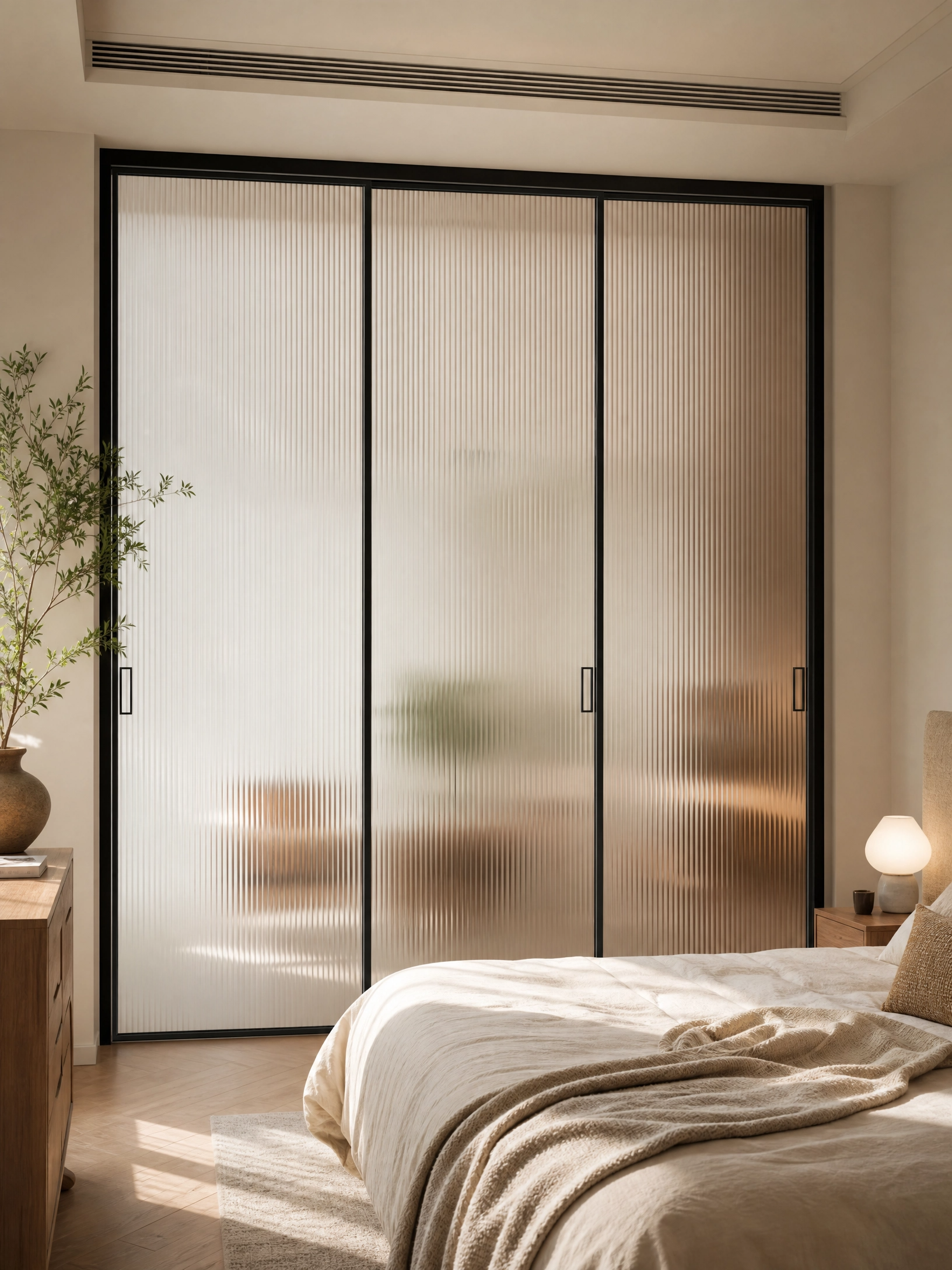 Aluminum Alloy Double Glazing Glass Sliding Doors with Minimalist Design for Interior Kitchen & Bathroom