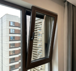 Energy Saving Aluminum Clad Wood Casement Window Outward Opening Home Replacement Window