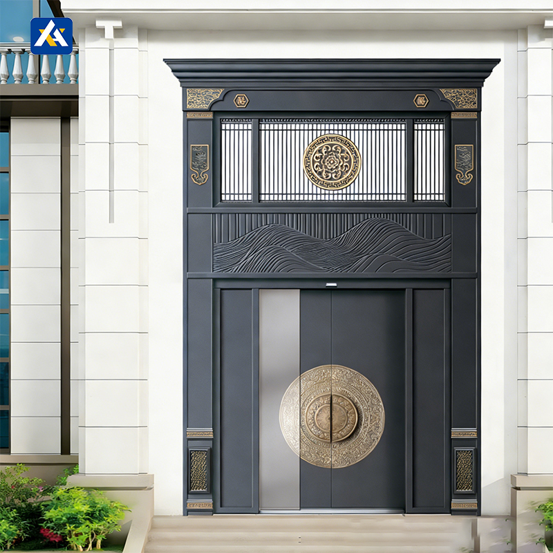 High Quality Aluminium Front Entry Modern Residential Security Entrance Doors for Sale