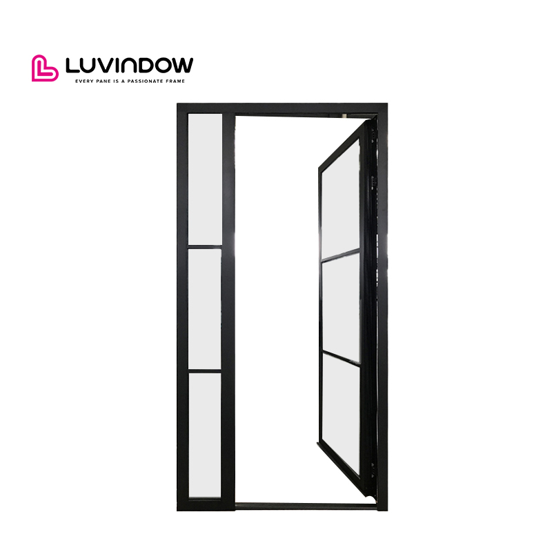 High Quality Aluminum Front Entry Doors Exquisitely Designed Modern Steel Exterior Anti-Theft Feature for Villas