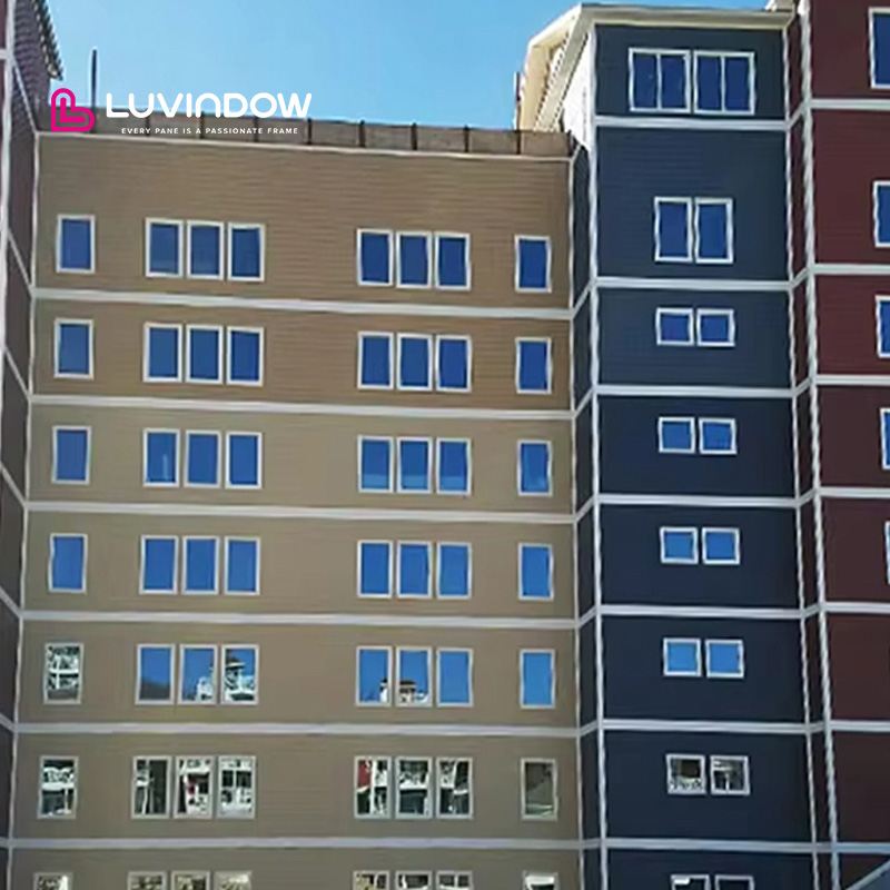 American Standard Aluminum Tilt Turn Windows With Grid Design Simulate Single Hung windows For Residential And Hotel