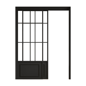 Modern French Aluminum Glass Sliding Pocket Door
