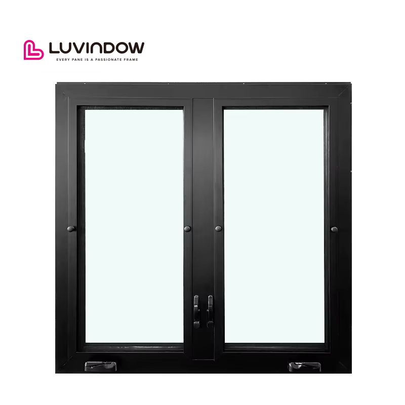 Modern Aluminum Crank Out Window for Bedroom & Bathroom Use Custom Color Options Soundproof & Energy-saving
