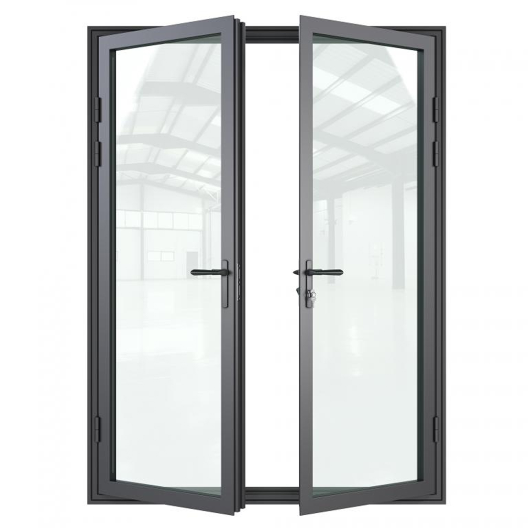 LEDOW Modern 72*90inch French Door Aluminium Hinged Fiberglass Screen Netting Waterproof North America Markets Front Entry Door