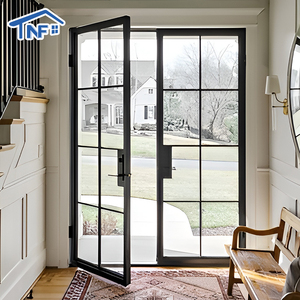 Modern Aluminum Kitchen Swing French Door Finished Alloy Surface